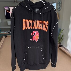 NWOT Black Buccaneers Studded Hoodie